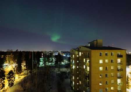 Northern Lights appeared in Southern Finland