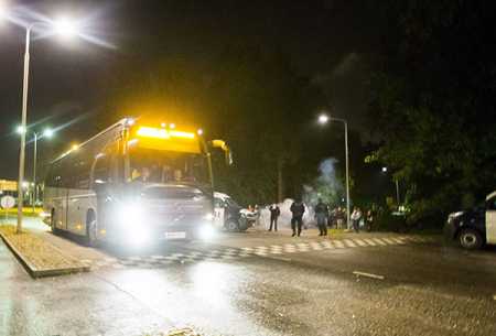 Refugees centre, buses come under attack