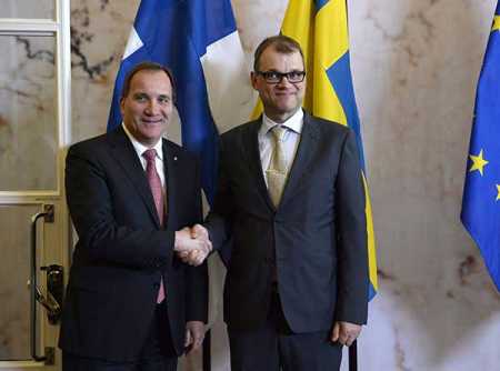 Finnish, Swedish PMs underline defense cooperation