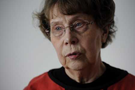Pirkko Tablet, Finland's first female priests, photographed at home in Helsinki on March 6, 2013.