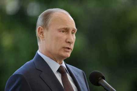 President of Russia Vladimir Putin, speaking at a press conference at the presidential summer residence in Naantali Gold Beach during his visit to Finland on Tuesday. Photo - Lehtikuva.