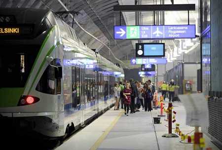 Airport train begins operation today