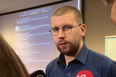 Tynkkynen reelected chair of Finns Party youth front in the council of the organisation held in Seinäjoki on Sunday. Photo – Str / Lehtikuva.