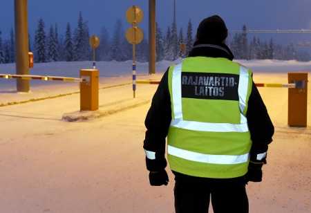 Finnish border guard at the Finnish-Russian border in Salla, Northern Finland on January 23, 2016. Photo Lehtikuva.