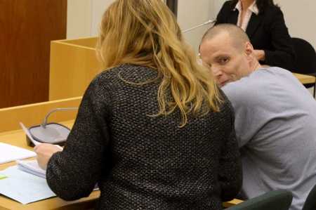 The accused in District Court of Espoo during the hearing of the murder case. File Photo Lehtikuva.
