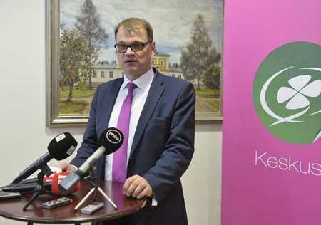 Keskusta Chairman and Prime Minister Juha Sipilä spoke at a party council in Seinäjoki on Saturday. Photo – Lehtikuva.